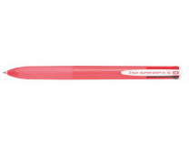 Guľôčkové pero, 0,27 mm, stláčací mechanizmus, ružové telo, PILOT "Super Grip G", 4-farebné