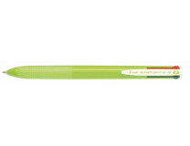 Guľôčkové pero, 0,27 mm, stláčací mechanizmus, svetlozelené telo, PILOT "Super Grip G", 4-farebné