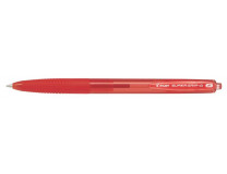 Guľôčkové pero, 0,22 mm, stláčací mechanizmus, PILOT "Super Grip G", červené