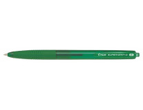 Guľôčkové pero, 0,22 mm, stláčací mechanizmus, PILOT "Super Grip G", zelené
