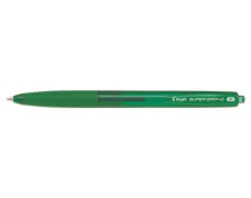 Guľôčkové pero, 0,22 mm, stláčací mechanizmus, PILOT "Super Grip G", zelené