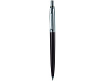 Guľôčkové pero, 0,8 mm, stláčací mechanizmus, čierne telo pera, PAX, modrá
