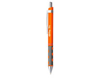 Guľôčkové pero, 0,8 mm, stláčací mechanizmus, neónovo oranžové telo, ROTRING "Tikky", modrá
