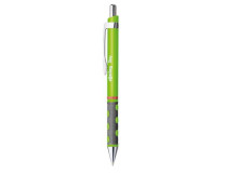 Guľôčkové pero, 0,8 mm, stláčací mechanizmus, neónovio zelené pero, ROTRING "Tikky", modrá