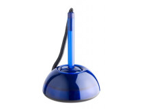Klientske pero, 0,8 mm, priehľadné modré telo, ICO "Lux", modré