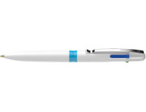 Guľôčkové pero, 0,5 mm, stláčací mechanimus, 4-farebné, SCHNEIDER "Take 4", biela