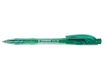 Guľôčkové pero, 0,38 mm, stláčací mechanizmus, STABILO "Liner 308", zelené