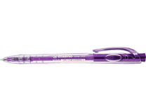 Guľôčkové pero, 0,38 mm, stláčací mechanizmus, STABILO "Liner 308", fialové