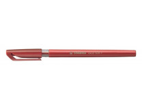 Guľôčkové pero, 0,38 mm, s vrchnákom, STABILO "Excel", červené