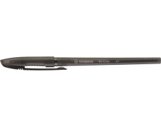 Guľôčkové pero, 0,35 mm, s vrchnákom, STABILO "Re-Liner", čierne