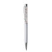 Guľôčkové pero, s bielym krištáľom v hornej časti, "Crystals from SWAROVSKI®" krémovo biela, ART CRYSTELLA