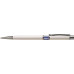 Guľôčkové pero, Crystals from SWAROVSKI®, biele, so zafírovo modrými krištáľmi v strede tela, 14cm
