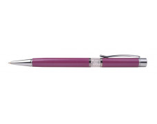 Guľôčkové pero, Crystals from SWAROVSKI®, fialové, v strede plnené 14 cm bielymi krištáľmi