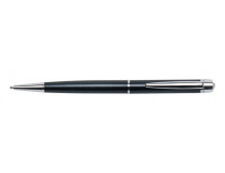 Guľôčkové pero, Crystlas from SWAROVSKI®, s bielym krištáľom, ART CRYSTELLA "Lille Pen", čierna