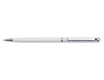 Guľôčkové pero, Crystlas from SWAROVSKI®, s bielym krištáľom, 13 cm, ART CRYSTELLA, biela