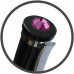 Guľôčkové pero, čierna, "Rimini", s ružovým krištáľom SWAROVSKI®, 14 cm, ART CRYSTELLA®