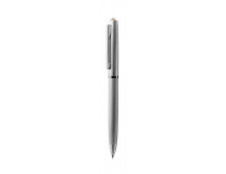 Guľôčkové pero, strieborná, "Oslo", so zlatým krištáľom SWAROVSKI®, 13 cm, ART CRYSTELLA®