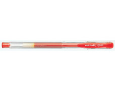 Gélové pero, 0,3 mm, s vrchnákom, UNI "UM-100 Signo Micro", červené
