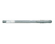 Gélové pero, 0,4 mm, s  uzáverom, UNI "UM-100 Signo Fine", strieborné
