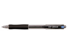 Guľôčkové pero, 0,3 mm, stláčací mechanizmus, UNI "SN-100 Laknock", čierna