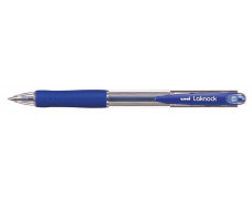Guľôčkové pero, 0,3 mm, stláčací mechanizmus, UNI "SN-100 Laknock", modré