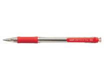 Guľôčkové pero, 0,3 mm, stláčací mechanizmus, UNI "SN-101", červené