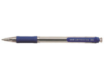 Guľôčkové pero, 0,4 mm, stláčací mechanizmus, UNI "SN-101", modré