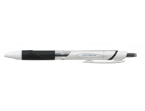 Guľôčkové pero, 0,35 mm, stláčací mechanizmus, biele telo pera, UNI "SXN-155 Jetstream", čierna
