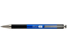 Guľôčkové pero, 0,24 mm, stláčací mechanizmus, farba tela: modrá, ZEBRA "F301 A", modré
