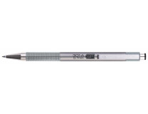 Guľôčkové pero, 0,24 mm, stláčaci mechanizmus, farba tela: strieborná, ZEBRA "F-301 A", modré