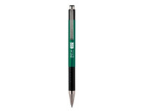 Guľôčkové pero, 0,24 mm, stláčací mechanizmus, farba tela: zelená, ZEBRA "F301 A", modré