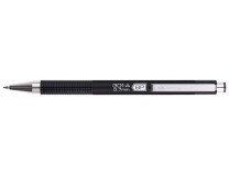 Guľôčkové pero, 0,24 mm, stláčaci mechanizmus, farba tela: čierna, ZEBRA "F-301 A", modré