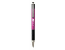 Guľôčkové pero, 0,24 mm, stláčací mechanizmus, farba tela: ružová, ZEBRA "F301 A", modré