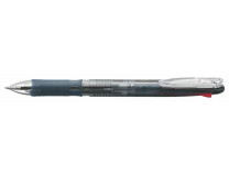 Guľôčkové pero, 0,24 mm, stláčací mechanizmus, 4 farby, ZEBRA "Clip-on Slim 4C", priehľadná
