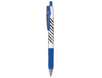 Gélové pero, 0,33 mm, stláčací mechanizmus, pruhované telo, ZEBRA "Sarasa Clip", modrá