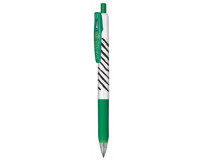 Gélové pero, 0,33 mm, stláčací mechanizmus, pruhované telo, ZEBRA "Sarasa Clip", zelená