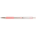Guľôčkové pero, 0,24 mm, stláčací mechanizmus, nerezová oceľ, farba tela: pastelová ružová, ZEBRA "F-301", modré