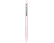 Guľôčkové pero, 0,27 mm, stláčací mechanizmus, ružové telo pera, ZEBRA "Z-Grip Pastel", modré