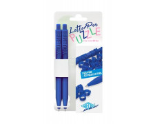 Gélové pero, stláčací mechanizmus, so 62 krúžkami na písmená, 2, WEDO "Letter Pen Puzzle", modrá