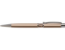 Guľôčkové pero, zlatá, stred plnený topás SWAROVSKI® krištáľom, 14cm, ART CRYSTELLA®