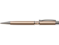 Guľôčkové pero, zlatá, stred plnený zlatými SWAROVSKI® krištáľmi, 14cm, ART CRYSTELLA®