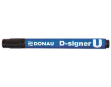 Permanentný popisovač, 2-4 mm, kužeľový hrot, DONAU "D-signer U", čierny