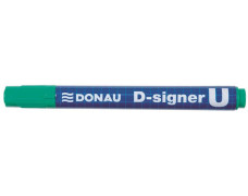 Permanentný popisovač, 2-4 mm, kužeľový hrot, DONAU "D-signer U", zelený