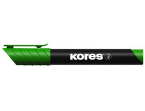 Permanentný popisovač, 3-5 mm, kužeľový hrot, KORES "K-Marker", zelený