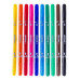 Fixky, sada, 1-3 mm, vyprateľné, KORES "Korellos 2in1", 10 rôznych farieb