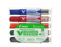 Sada popisovačov na tabule, 2,3 mm, kužeľový, PILOT "V-Board Master", 5 rôznych farieb