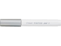 Dekoračný popisovač, 1 mm, PILOT "Pintor F", strieborná