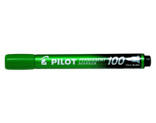 Permanentný popisovač, 1 mm, kužeľový, PILOT "Permanent Marker 100", zelená