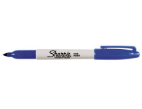 Permanentný popisovač, 1 mm, kužeľovitý, SHARPIE "Fine Point", modrý