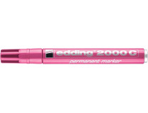 Permanentný popisovač, 1,5-3 mm, kužeľovitý hrot, EDDING "2000", ružová